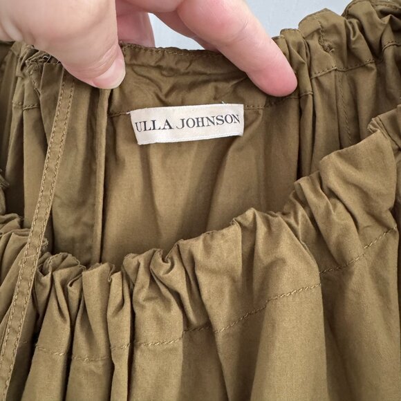 Ulla Johnson "Celia" Dress in Khaki Green, size 12 - Picture 7 of 11